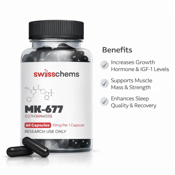 Swisschems MK-677 (Ibutamoren) 600mg Capsule – Best Price