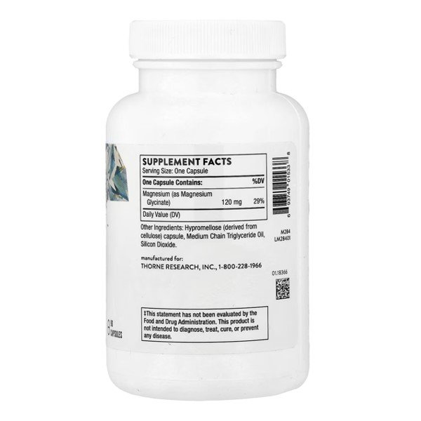 Thorne Magnesium Glycinate 120mg 90 Capsules