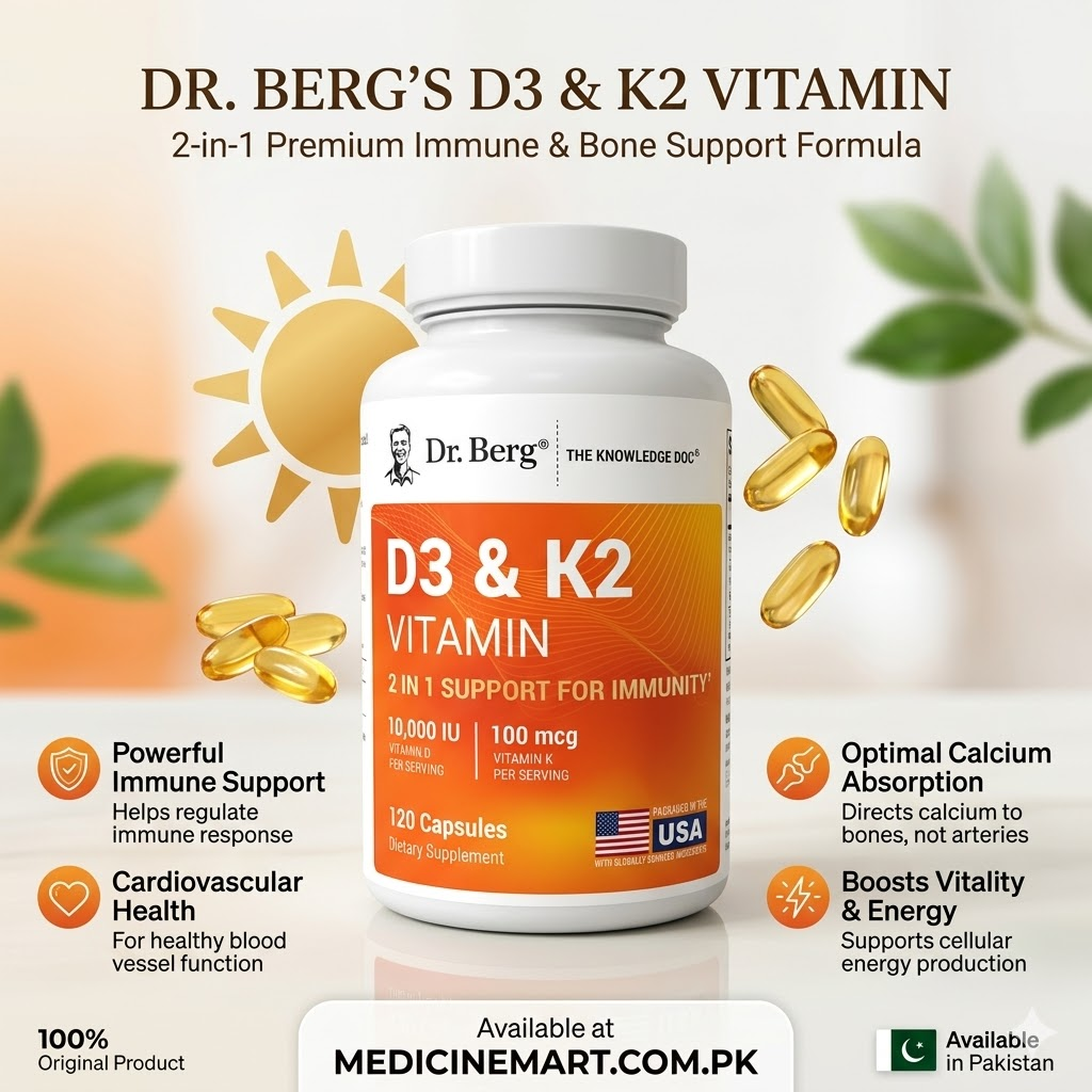 Dr. Berg D3 & K2 Vitamin Capsules In Pakistan