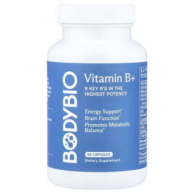 BodyBio Vitamin B+ 90 Capsules