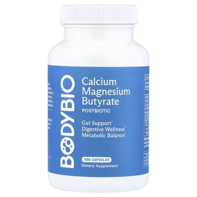 Bodybio Calcium Magnesium Butyrate 100 Capsules