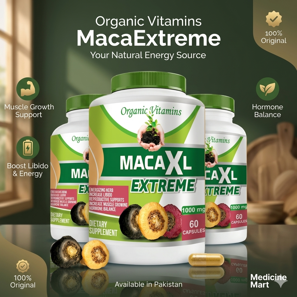 Organic Vitamins Maca Extreme 60 Capsules In Pakistan