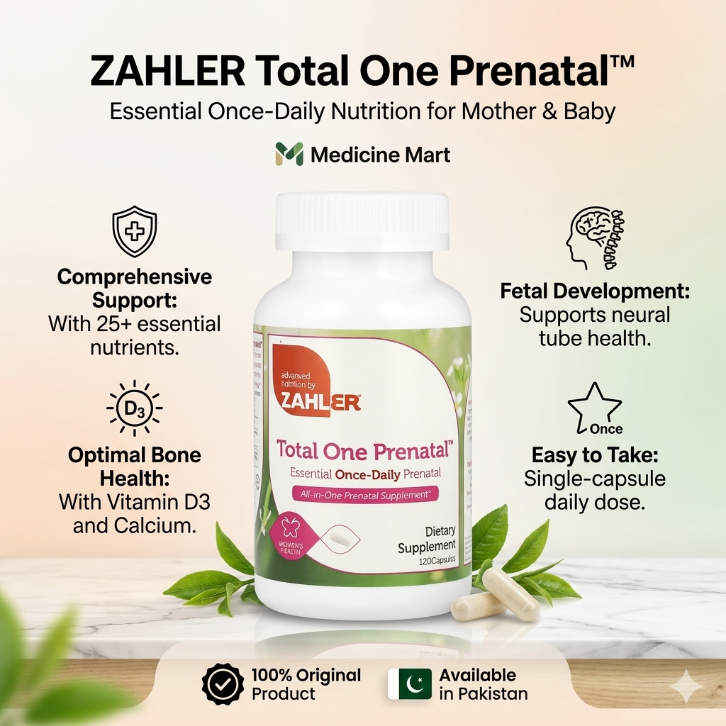 Zahler Total One Prenatal Essential Once-Daily Prenatal 120 Capsules In Pakistan