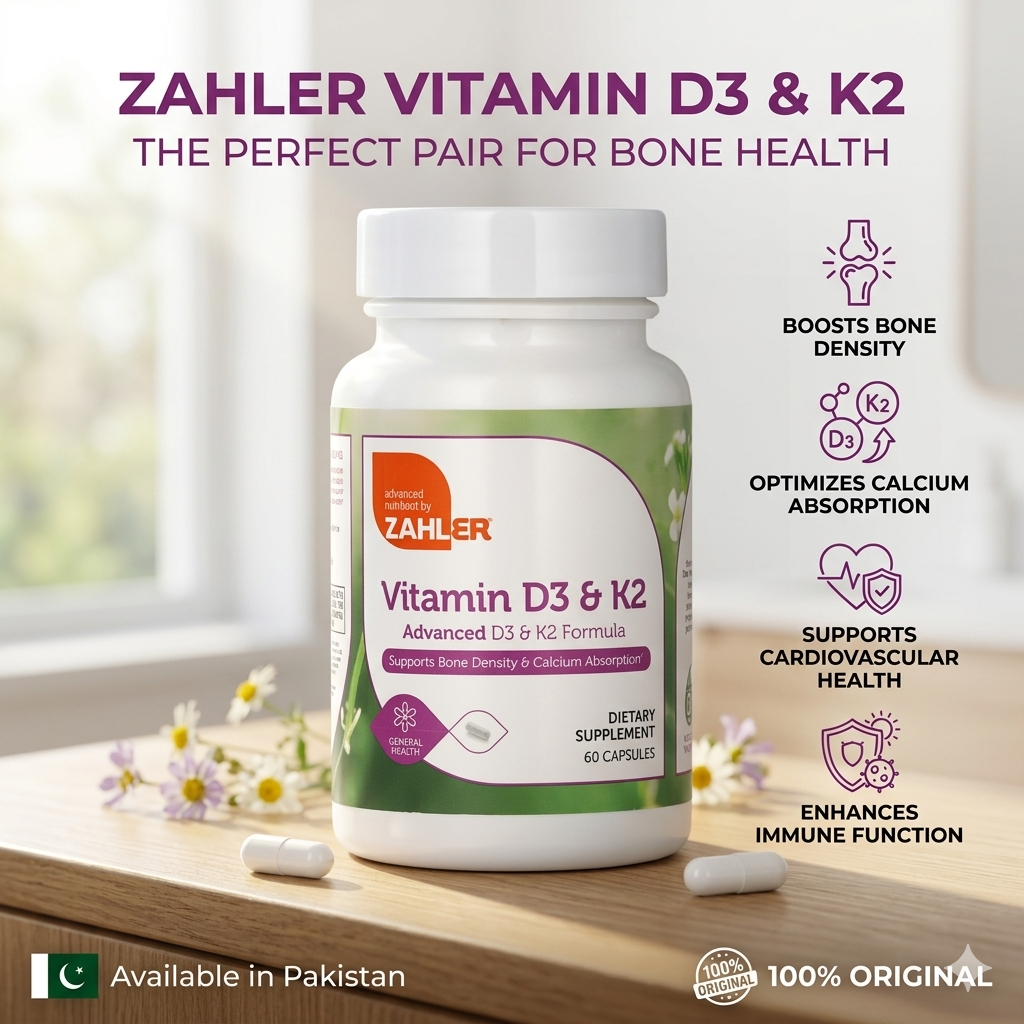 Zahler Vitamin D3 & K2 60 Capsules In Pakistan