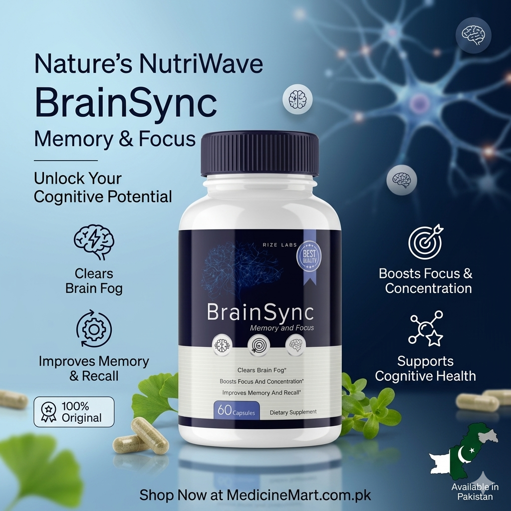 Nature’s NutriWave Brain Sync Memory & Focus 60 Capsules In Pakistan
