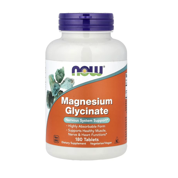 NOW Foods Magnesium Glycinate 180 Tablets 100mg in Pakistan
