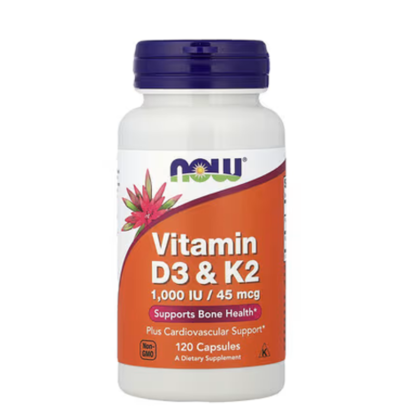 NOW Foods Vitamin D3 & K2 120 Capsules in Pakistan