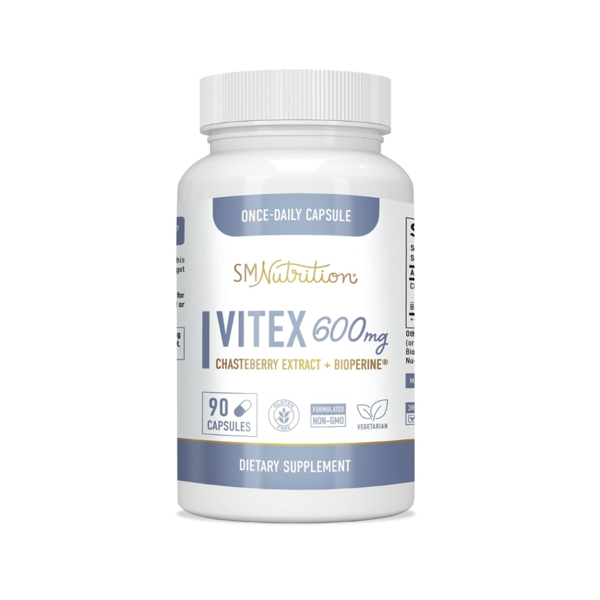 SMNutrition Vitex 600mg Chasteberry Extract Plus Bioperine 90 Capsules