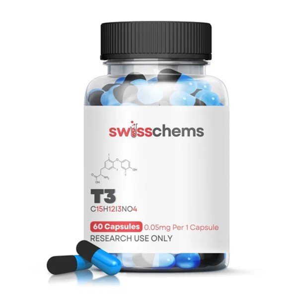 SwissChems Liothyronine T3 0.05mg 60 Capsules