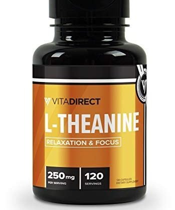 VitaDirect Premium Pure L-Theanine 250mg Capsules