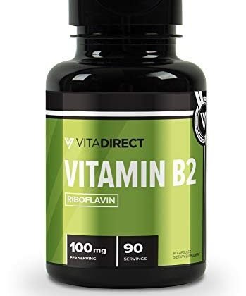 VitaDirect Premium Vitamin B2 100mg 90 Capsules