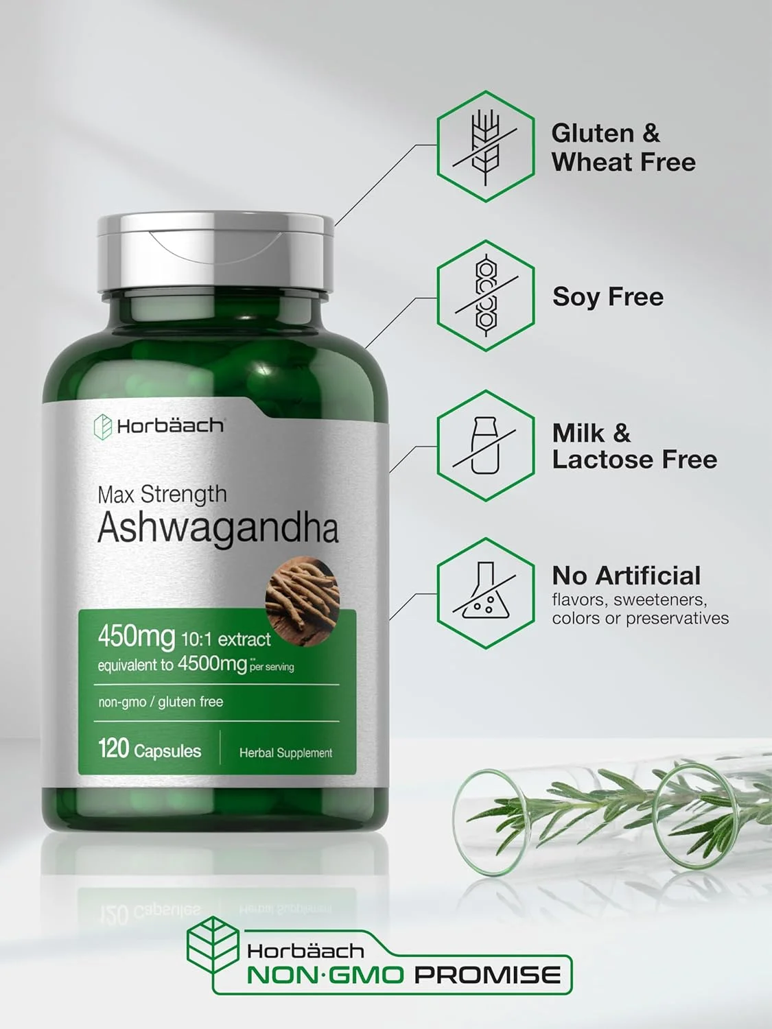 Buy Original Horbaach Ashwagandha 450mg Capsules in Pakistan at Best Price