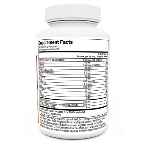 Dr. Berg Natural Prenatal Vitamin With Folate & Omegas Capsule
