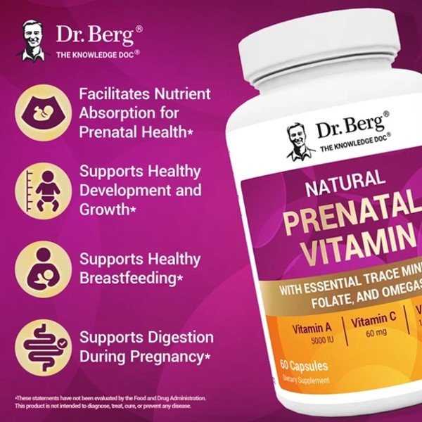 Dr. Berg Natural Prenatal Vitamin With Folate & Omegas