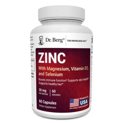 Dr. Berg Zinc 30mg with Magnesium, D3 & Selenium 60 Capsules