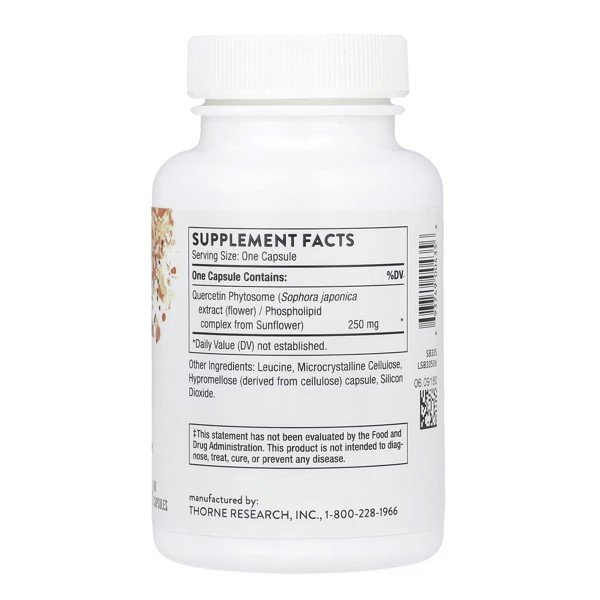 Thorne Quercetin Phytosome 60 Capsules 250 Mg Per Capsule