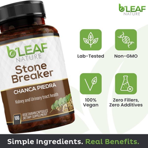 B'leaf Nature Stone Breaker Chanca Piedra 100 Capsules in Pakistan