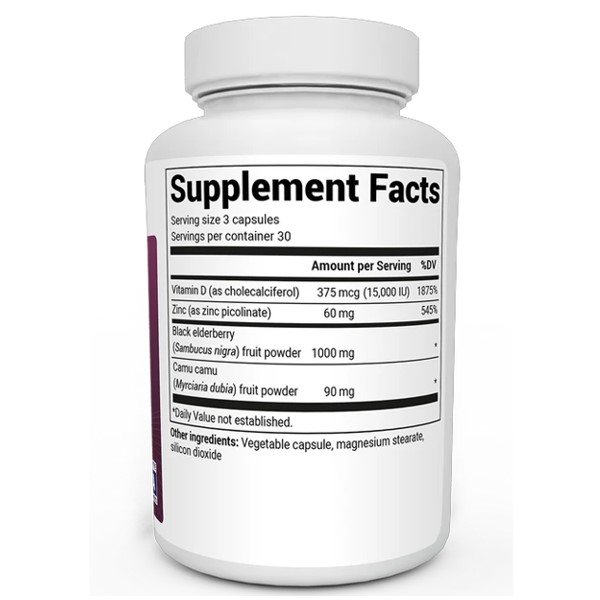 Dr. Berg Black Elderberry 1000mg with Zinc & Vitamin D3 in Pakistan