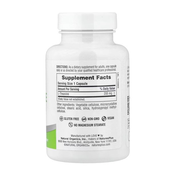 NaturesPlus Pro L-Theanine 200 60 Capsules