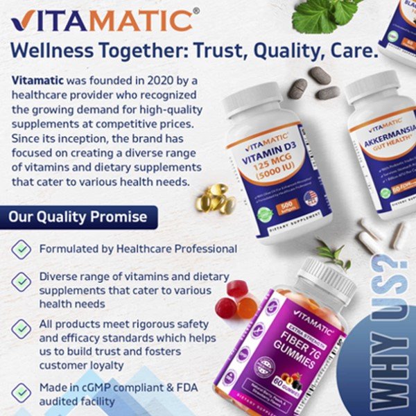 Vitamatic Berberine 500mg 60 Vegetable Capsules in Pakistan